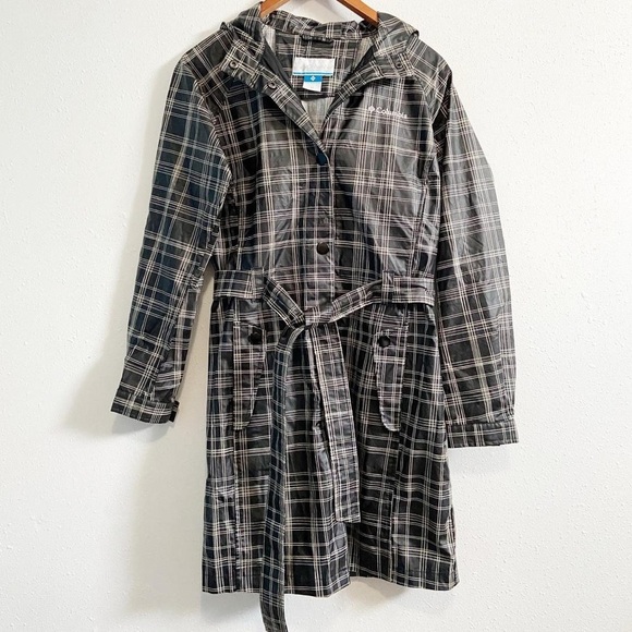 Columbia Black and Gray Trench Coat with Hood - Picture 3 of 8